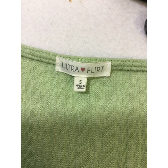 ULTRA FLIRT SZ S sage green 2pc juniors knit bodycon mini dress NWT B61 - Picture 12 of 14